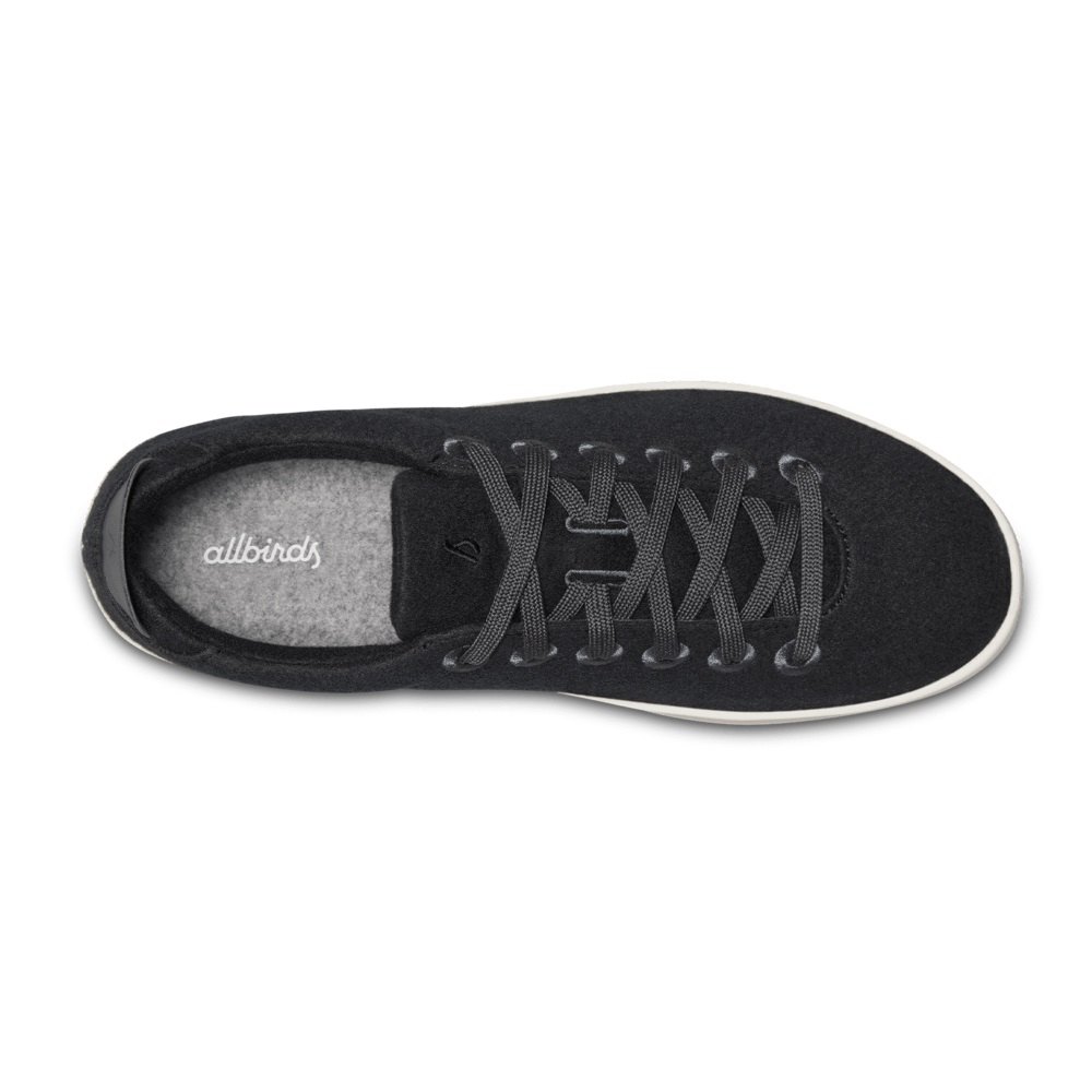 Allbirds Men\'s Wool Pipers - Sneakers Black - RDZ328140